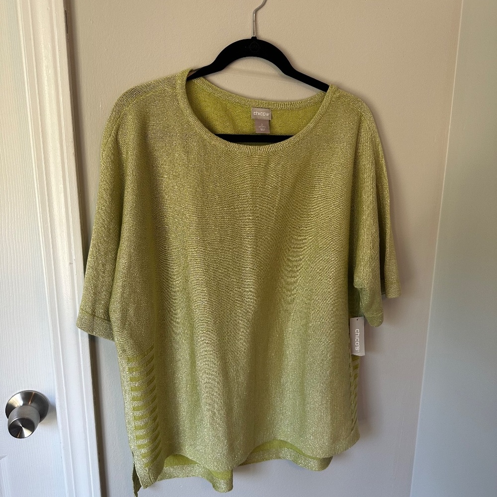 Chico's Green Blouse